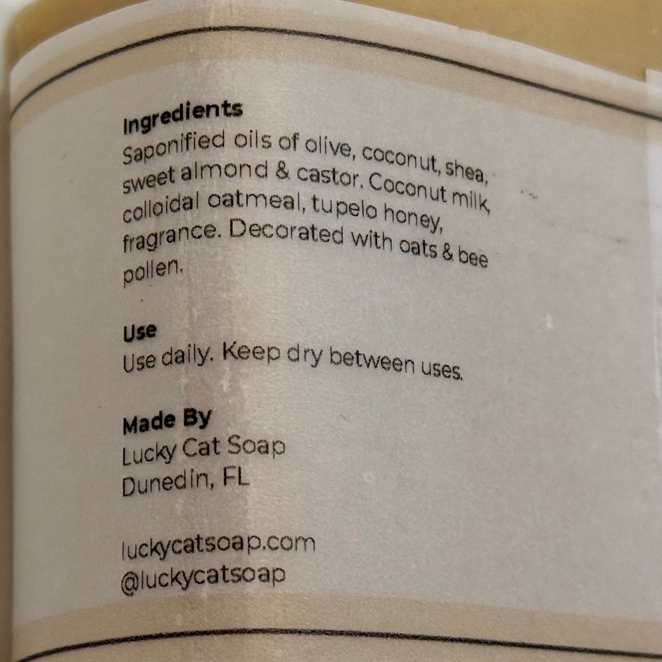COMFORT- Oat, Milk & Honey Double Butter Soap