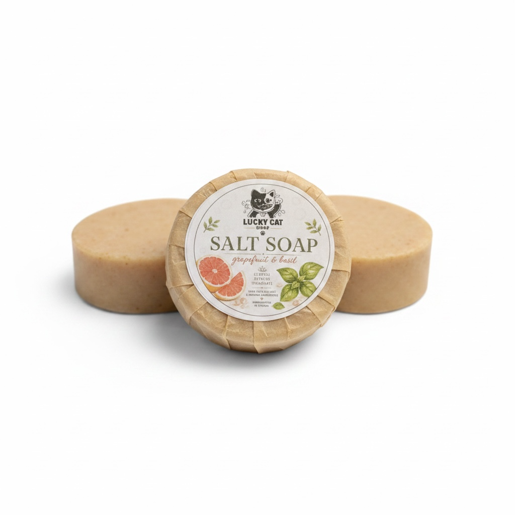 Grapefruit and Basil Sea Salt Soap 